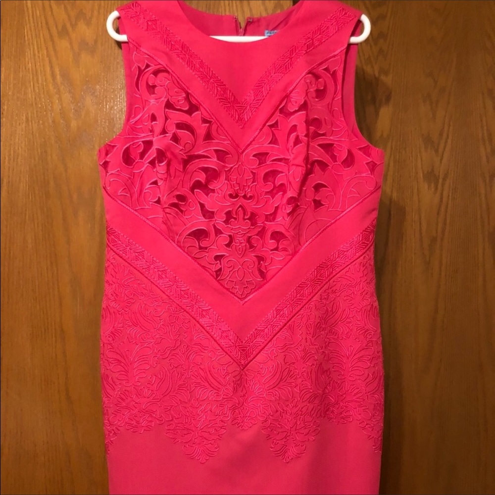 Antonio Melani Pink embroidered dress w details